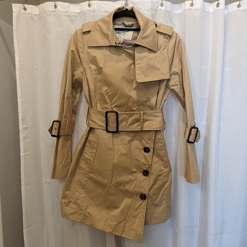 Banana Republic x Olivia Palermo Bell-Sleeve Asymmetrical Trench Coat | XS - Picture 2 of 9